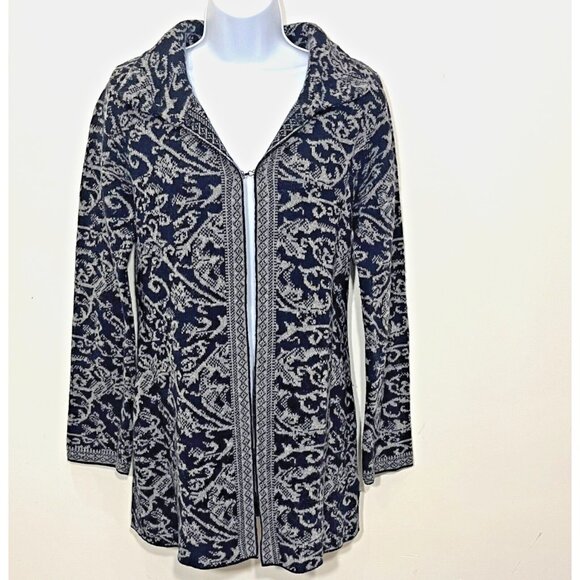 Wool Blend Long Cardigan Small Quiet Luxury Boho Italy Lagenlook - Picture 1 of 14